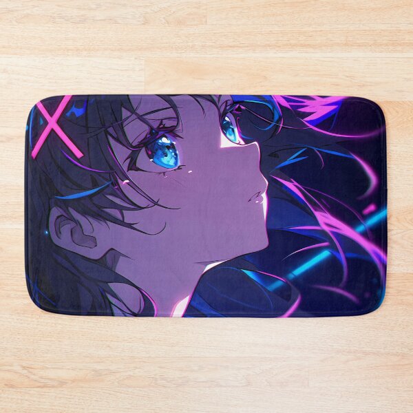 Item preview, Saten Ruiko A Certain Scientific Railgun Neon Cyberpunk Blue Glow designed and sold by PMartistStudio.