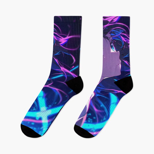 Item preview, Saten Ruiko A Certain Scientific Railgun Neon Cyberpunk Blue Glow designed and sold by PMartistStudio.