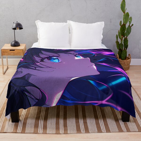 Item preview, Saten Ruiko A Certain Scientific Railgun Neon Cyberpunk Blue Glow designed and sold by PMartistStudio.