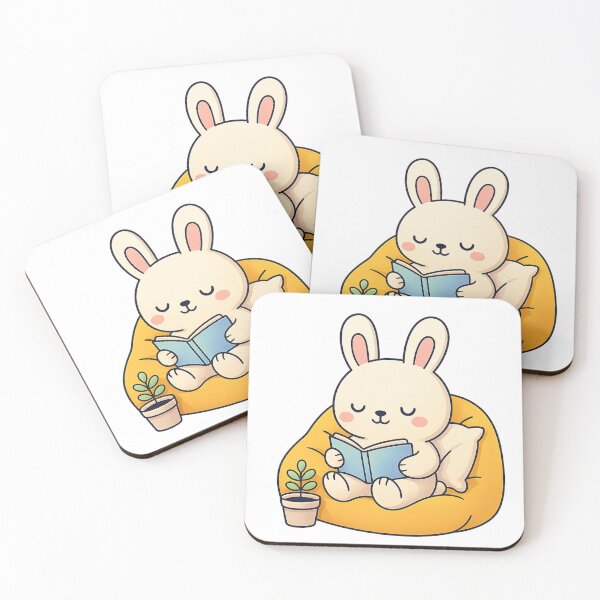 Item preview, Cute Reading Bunny Cozy Book Lover Design designed and sold by SoftSproutstu.