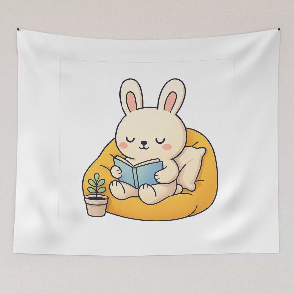 Item preview, Cute Reading Bunny Cozy Book Lover Design designed and sold by SoftSproutstu.