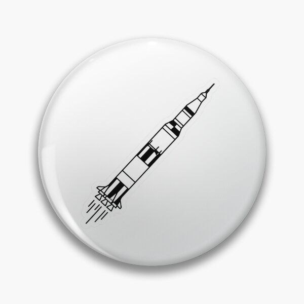 Item preview, Minimal Saturn V Rocket Outline designed and sold by IllustrifyArts.