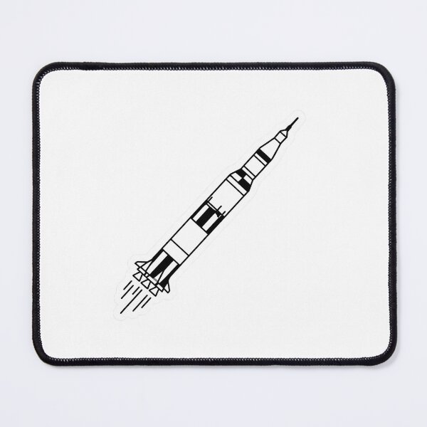 Item preview, Minimal Saturn V Rocket Outline designed and sold by IllustrifyArts.