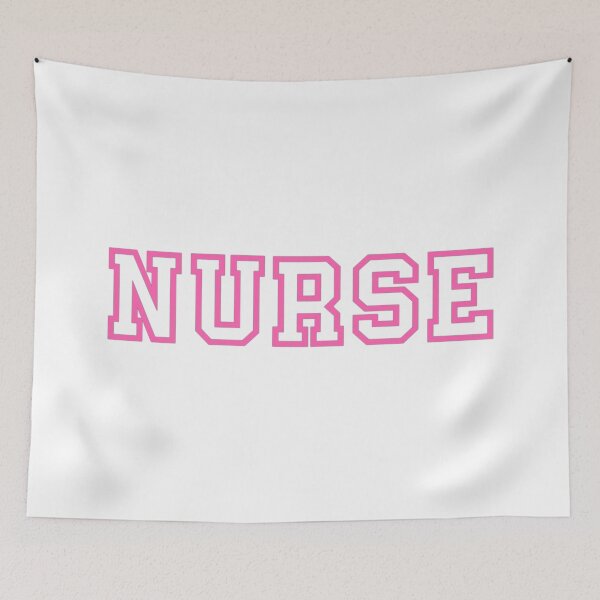 Item preview, Nurse - Pink Aesthetic Design Varsity Letters Embroider designed and sold by Nesstitches.