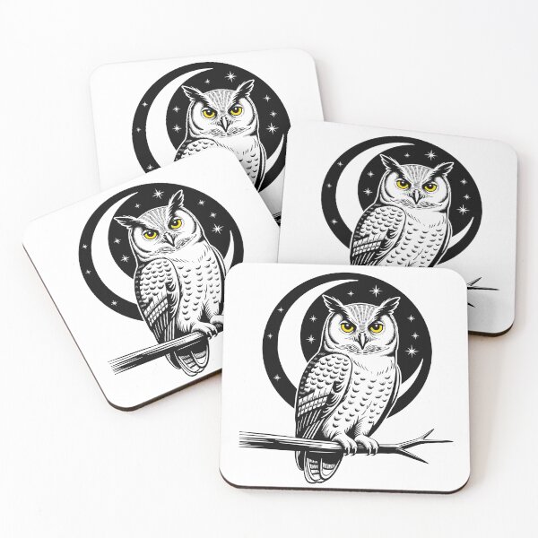 Item preview, Mystic Owl Moon Silhouette - Celestial Forest Art designed and sold by ArthousePromos.