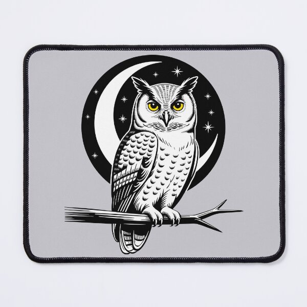 Item preview, Mystic Owl Moon Silhouette - Celestial Forest Art designed and sold by ArthousePromos.