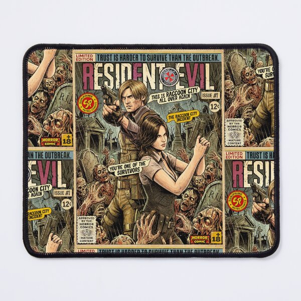 Item preview, Resident Evil 6 Leon and Helena Retro Comic Cover Art designed and sold by Back2Collage.