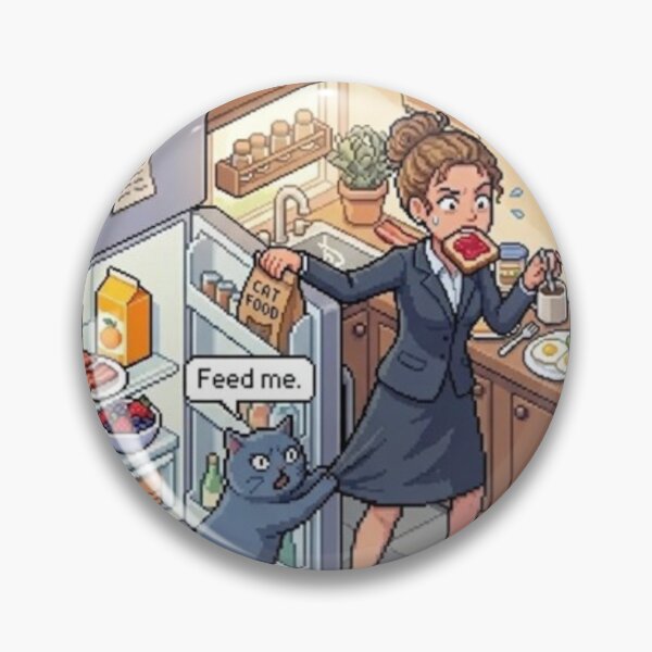 Item preview, Mother’s Day Morning Chaos Cat Mom – Funny Pixel Art Breakfast Rush designed and sold by PawMic.
