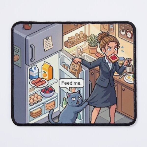 Item preview, Mother’s Day Morning Chaos Cat Mom – Funny Pixel Art Breakfast Rush designed and sold by PawMic.