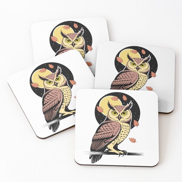 Item preview, Vintage Owl & Autumn Moon - Earthy Botanical Illustration designed and sold by ArthousePromos.