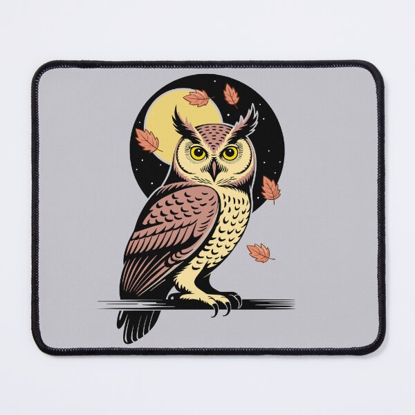 Item preview, Vintage Owl & Autumn Moon - Earthy Botanical Illustration designed and sold by ArthousePromos.