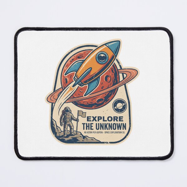 Item preview, Explore The Unknown Rocket Badge designed and sold by IllustrifyArts.