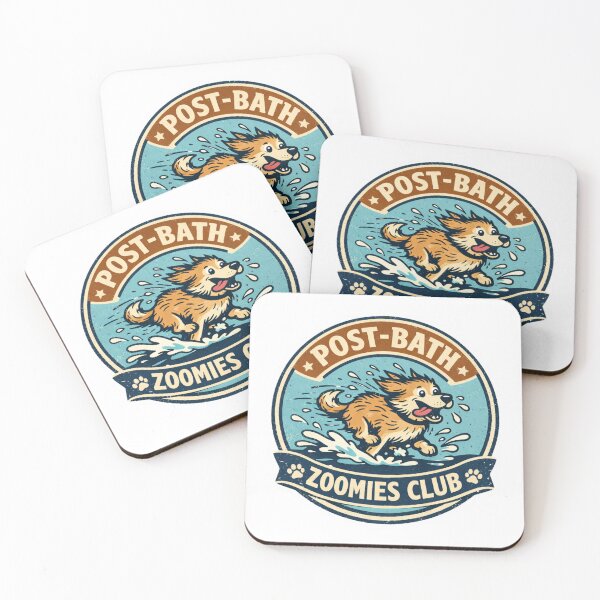 Item preview, Post-Bath Zoomies Club Vintage Badge designed and sold by EastEndTownie.