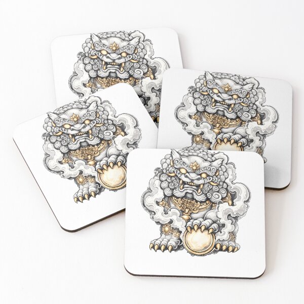 Item preview, Golden Guardian Lion Oriental Style designed and sold by HOPPER420.