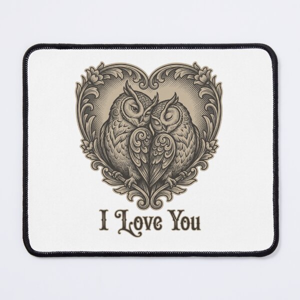 Item preview, Romantic Owl Love Vintage I Love You T-Shirt designed and sold by MaynyStudio.