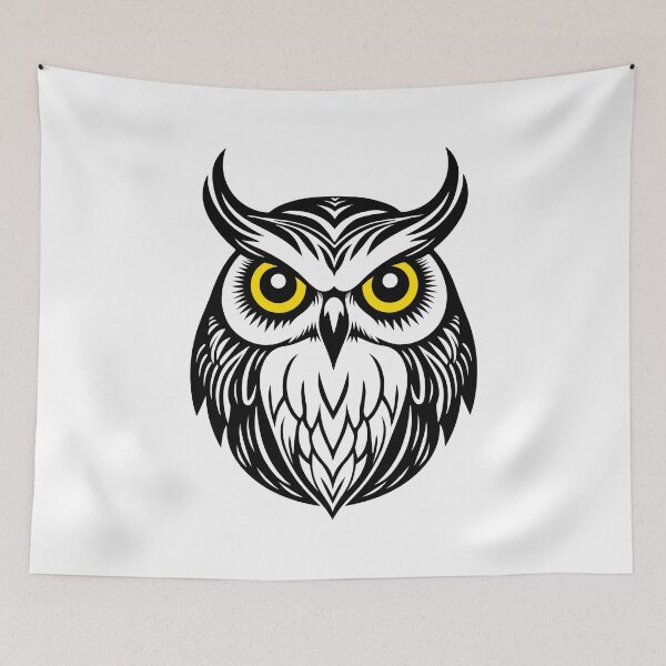 Item preview, Golden Eye Owl Portrait - Bold Graphic Nature Design designed and sold by ArthousePromos.