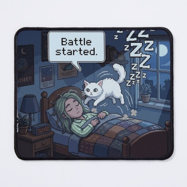Item preview, Mother’s Day Midnight Battle Cat – Funny Pixel RPG Night Chaos designed and sold by PawMic.