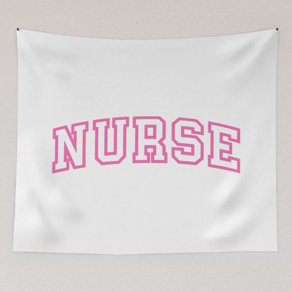 Item preview, Nurse - Pink Aesthetic Design Varsity Letters Embroider designed and sold by Nesstitches.