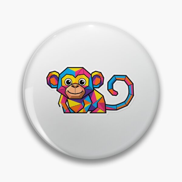 Item preview, Bright Prismatic Monkey – Colorful Monkey Accessory for Students designed and sold by bsbd-action.