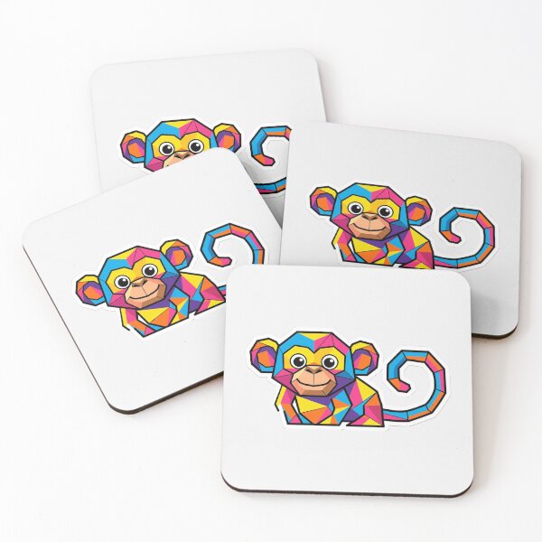 Item preview, Bright Prismatic Monkey – Colorful Monkey Accessory for Students designed and sold by bsbd-action.