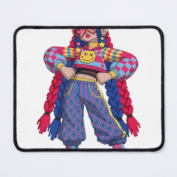 Item preview, A colorful cartoon character with braided hair and heart-shaped glasses on transparent background designed and sold by Creative88Art.