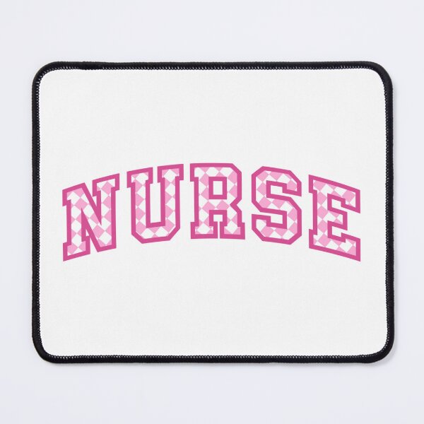 Item preview, Nurse - Pink Checkered Aesthetic Design Varsity Letters Embroider Patch designed and sold by Nesstitches.