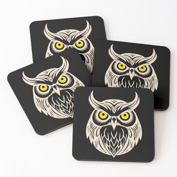 Item preview, Watchful Owl Spirit - High Contrast Dark Apparel Graphic - Optimized for Dark Apparel designed and sold by ArthousePromos.