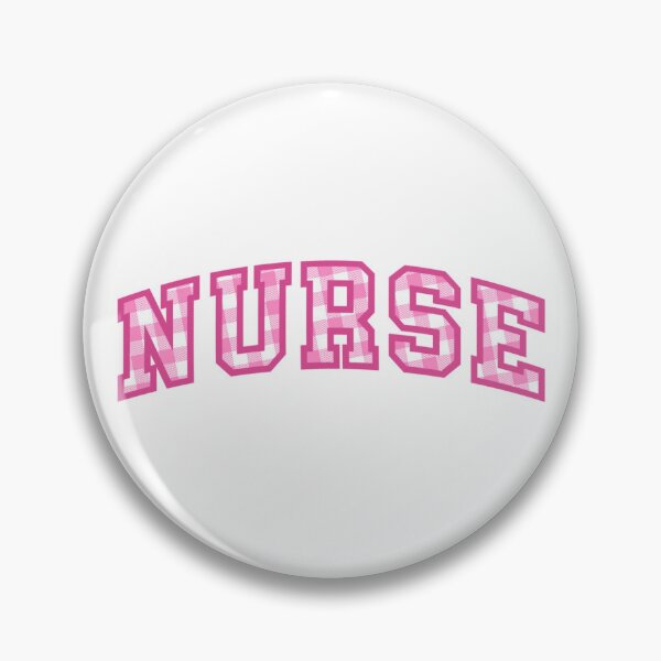 Item preview, Nurse - Pink Plaid Aesthetic Design Varsity Letters Embroider Patch designed and sold by Nesstitches.