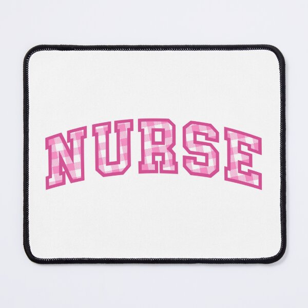 Item preview, Nurse - Pink Plaid Aesthetic Design Varsity Letters Embroider Patch designed and sold by Nesstitches.
