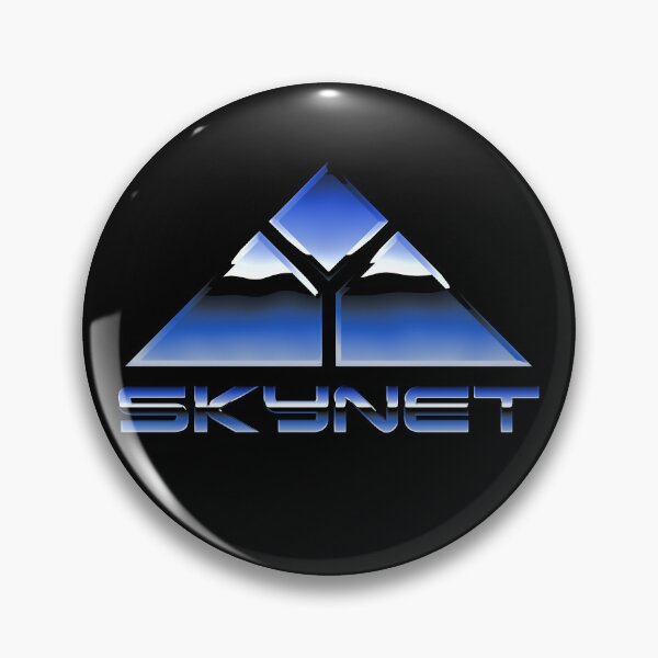 Artikelvorschau, Skynet Metallisches Logo Terminator entworfen und verkauft von Power Up Prints.