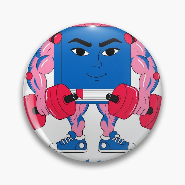 Item preview, A cartoon brain character lifting weights on transparent background designed and sold by Creative88Art.