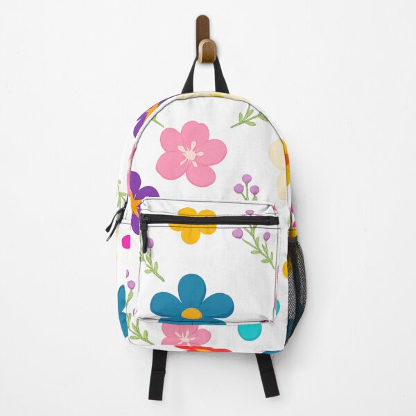 Item preview, Decorative Seamless Botanical Composition Featuring Multi-Colored Stylized Flowers and Cherry Blossoms on an Infinite Black Backdrop designed and sold by Jutharat2536.