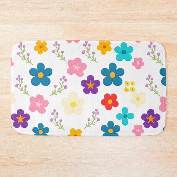 Item preview, Decorative Seamless Botanical Composition Featuring Multi-Colored Stylized Flowers and Cherry Blossoms on an Infinite Black Backdrop designed and sold by Jutharat2536.
