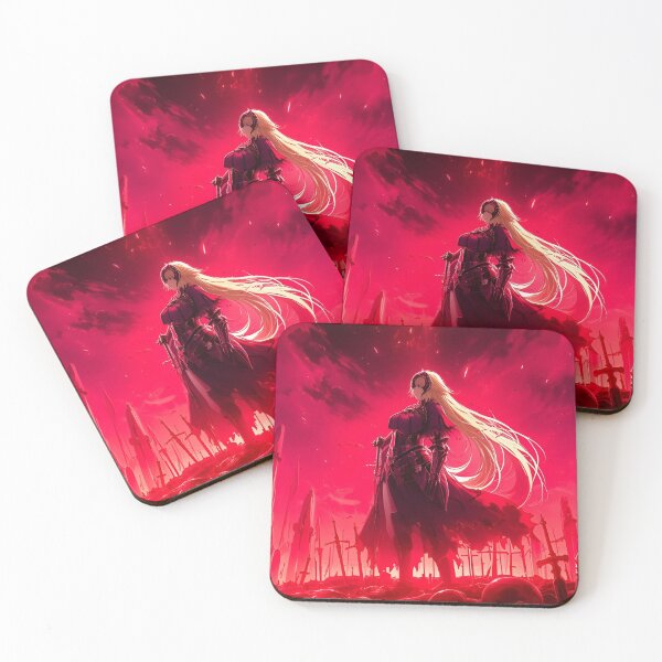 Item preview, Crimson Saber Alter – Fate Stay Night Dark Fantasy Anime Warrior Under Blood Moon designed and sold by Dyan4.