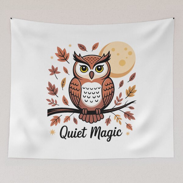 Item preview, Quiet Magic Owl - Whimsical Cottagecore Forest Art designed and sold by ArthousePromos.