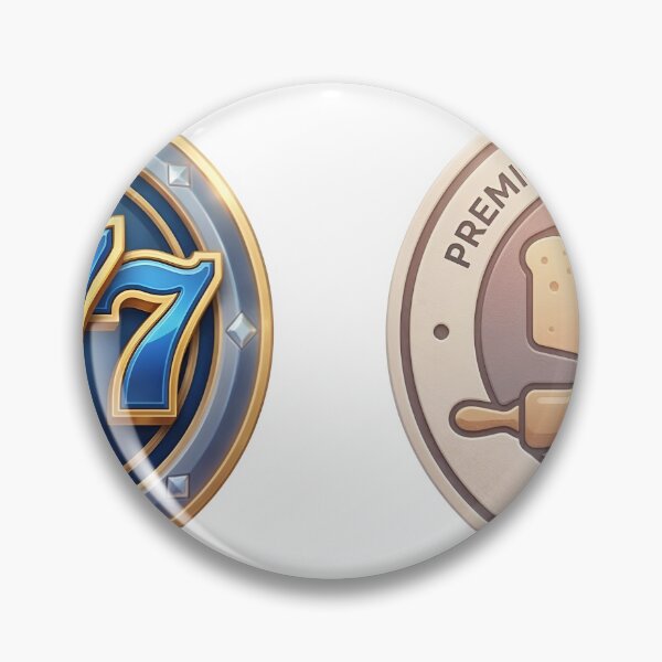 Item preview, Two promotional badges on transparent background for gaming and bakery designed and sold by Creative88Art.