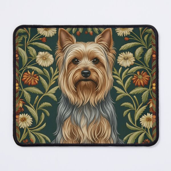 Item preview, Silkie or Yorkshire Terrier William Morris Style Floral designed and sold by AntiqueImages.