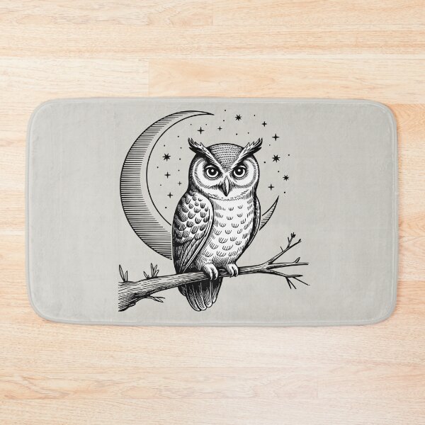 Item preview, Vintage Owl Etching - Dark Academia Botanical Print designed and sold by ArthousePromos.
