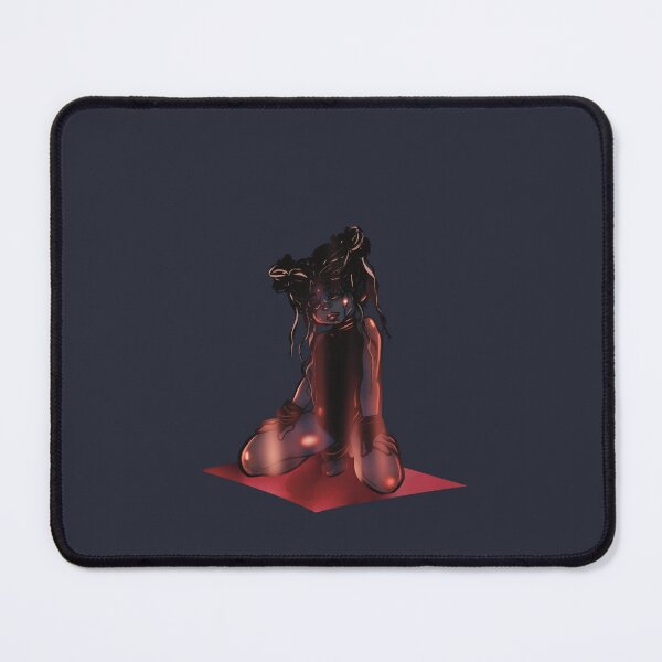 Item preview, Creepy Cute Gothic Doll Girl Kneeling in Red Glow designed and sold by immortalmoonimp.