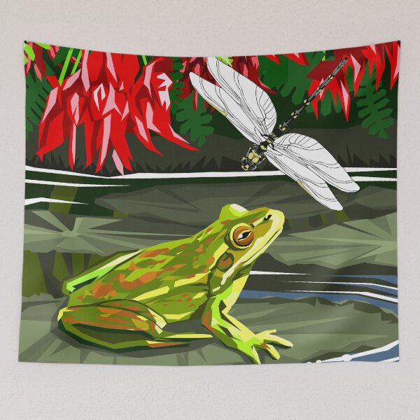 Item preview, Bell Frog and Dragon fly designed and sold by Ira Mitchell.
