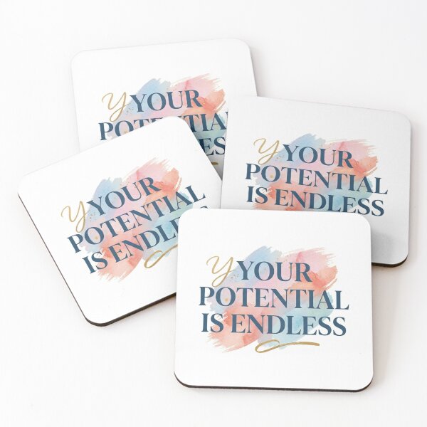 Item preview, Your Potential Is Endless – Pastel Watercolor Motivational Quote. designed and sold by NA-art725.