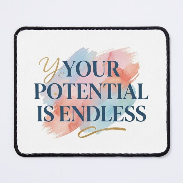 Item preview, Your Potential Is Endless – Pastel Watercolor Motivational Quote. designed and sold by NA-art725.