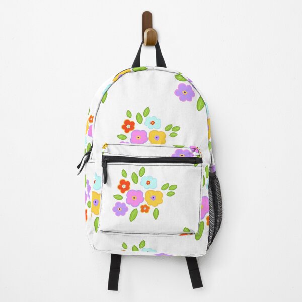 Item preview, Whimsical Hand-Drawn Floral Bouquet Seamless Pattern Featuring Colorful Textured Blossoms and Green Leaves on a Pitch Black Background designed and sold by Jutharat2536.