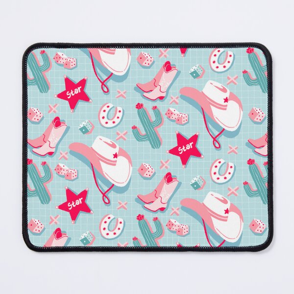 Item preview, Copy of Cute Cowgirl Aesthetic Pattern Pink Turquoise Western Icons designed and sold by MinimalAnGo.