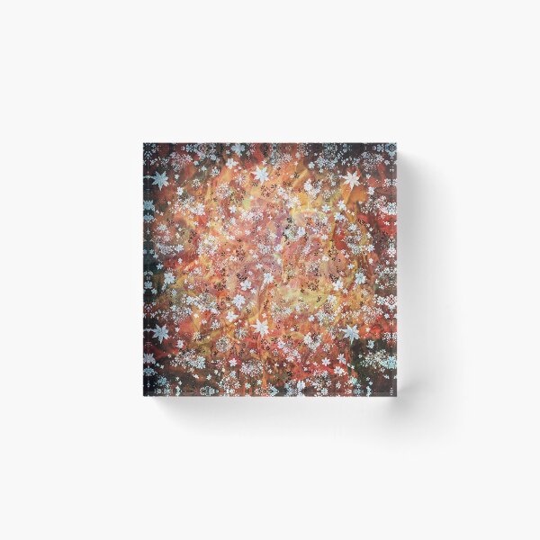Item preview, Autumn Fire Snowflakes | Bohemian Floral Abstract Pattern designed and sold by CunningMaskPrints.
