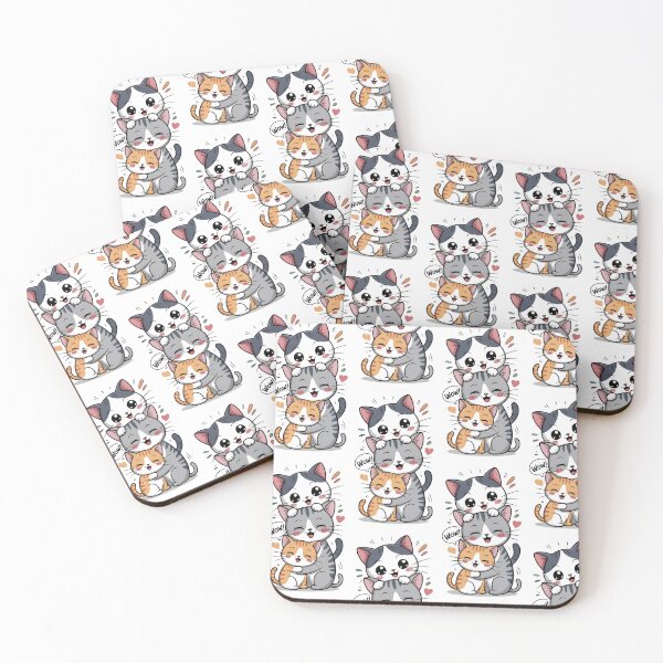 Item preview, Kawaii Cat Family Hug Stack designed and sold by StormVape.