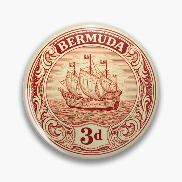 Item preview, Bermuda Vintage Ship Postage Stamp designed and sold by Myra365Art.