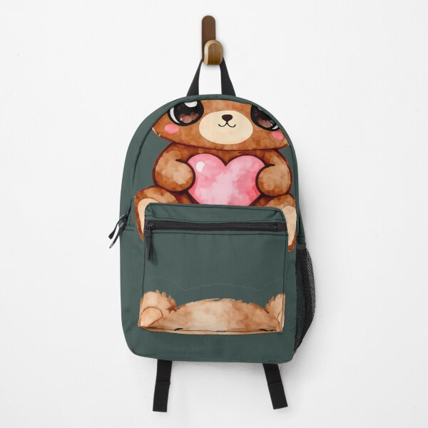 Item preview, Cute Watercolor Teddy Bear Holding Pink Heart Sticker designed and sold by Chromatic Artistry.