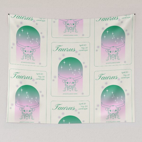 Item preview, Taurus Zodiac Horoscope Poster designed and sold by issie kate.