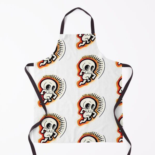 Item preview, Cute Running Skeleton with Fiery Aura Sticker Art designed and sold by immortalmoonimp.